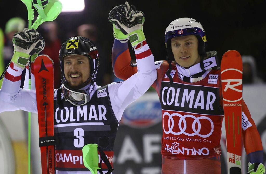 Marcel Hirscher (li.) hat seine Karriere beendet – schlägt im alpinen Ski-Weltcup nun die Stunde von Henrik Kristoffersen?