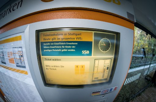 Die Ticketautomaten der SSB sind besonders während des Feinstaubalarms viel gefragt. Foto: Lichtgut/Achim Zweygarth