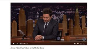 US-Moderator Jimmy Fallon trauert um seine Mutter. Foto: Youtube/The Tonight Show Starring Jimmy Fallon