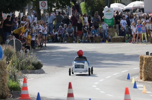 Hunderte Zuschauer verfolgten den Seifenkisten-Grand-Prix in Rommelshausen. Foto: Patricia Sigerist