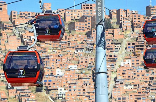 Die Seilbahn in La Paz (Bolivien) ist eines der acht Fallbeispiele, die in der Analyse untersucht werden sollen. Foto: dpa/Georg Ismar