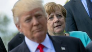 US-Präsident Donald Trump und Kanzlerin Angela Merkel: Die Amerikaner sind mit der deutschen Politik in Sachen Handelsüberschüsse unzufrieden. Foto: dpa