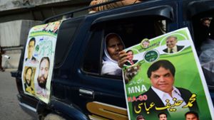 Der Wahlkampf in Pakistan ist in voller Fahrt: nächsten Mittwoch wird gewählt. Foto: AFP
