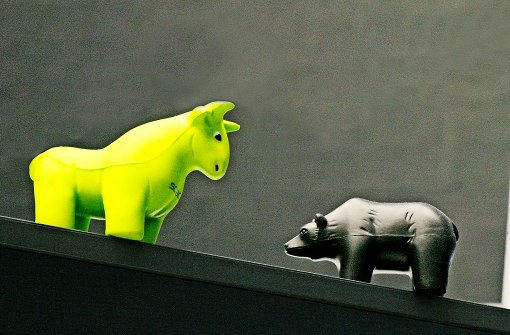 Die Bären haben es derzeit an den Börsen nicht leicht, die Bullen sind in der Überzahl. Foto: dpa
