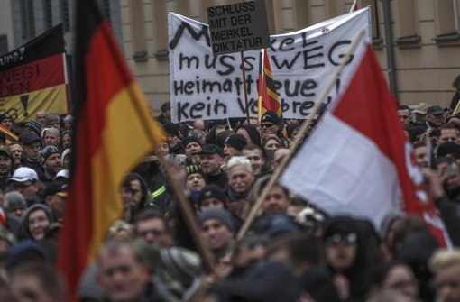 Tausende fremdenfeindliche Demonstranten sind am Samstag durch Berlin marschiert. Foto: Getty Images Europe