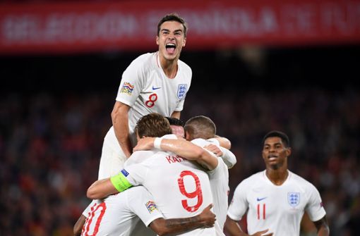 Jubel bei den Spielern der englischen Nationalmannschaft Foto: Getty Images Europe