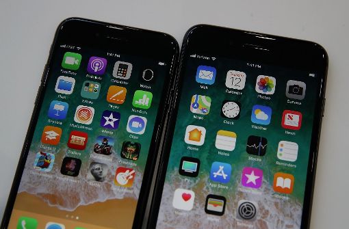 Neben dem iPhone X hat Apple bei der Keynote am Dientagabend die iPhone 7-Nachfolger iPhone 8 (links) und iPhone 8 Plus vorgestellt. Foto: GETTY IMAGES NORTH AMERICA