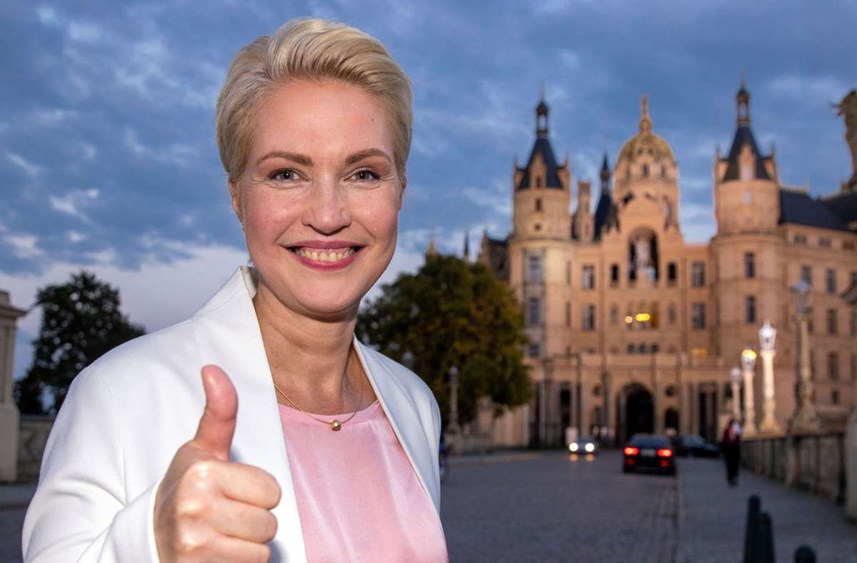 Manuela Schwesig konnte einen überzeugenden Wahlsieg feiern. Foto: dpa/Jens Büttner