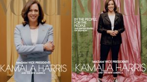 Warum wurde Kamala Harris so (rechts) auf dem Vogue-Titel abgebildet – und nicht seriöser im Hosenanzug (links)?Foto:AFP PHOTO /VOGUE/TYLER MITCHELL/VOGUE.COM/AMERICANVOGUE.COM/HANDOUT Foto:  