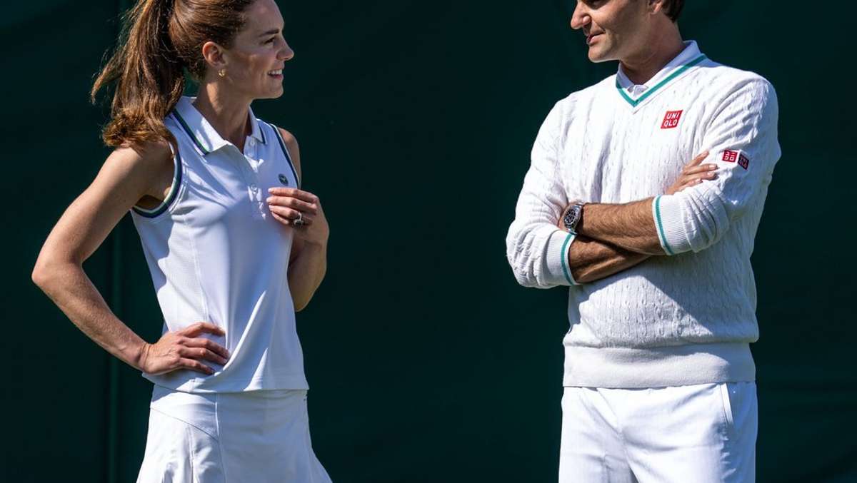 Kurz vor Wimbledon: Prinzessin Kate spielt Tennis mit Roger Federer