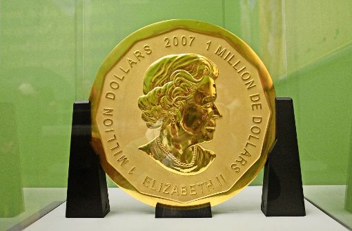 Der Diebstahl der größten Goldmünze der Welt ist aufgeklärt. Die hundert Kilo schwere Big Maple Leaf bleibt verschwunden. Foto: dpa