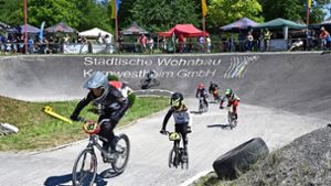 Bestes Wetter und gut besucht. die süddeutschen BMX-Meisterschaften in Kornwestheim Foto: Peter Mann