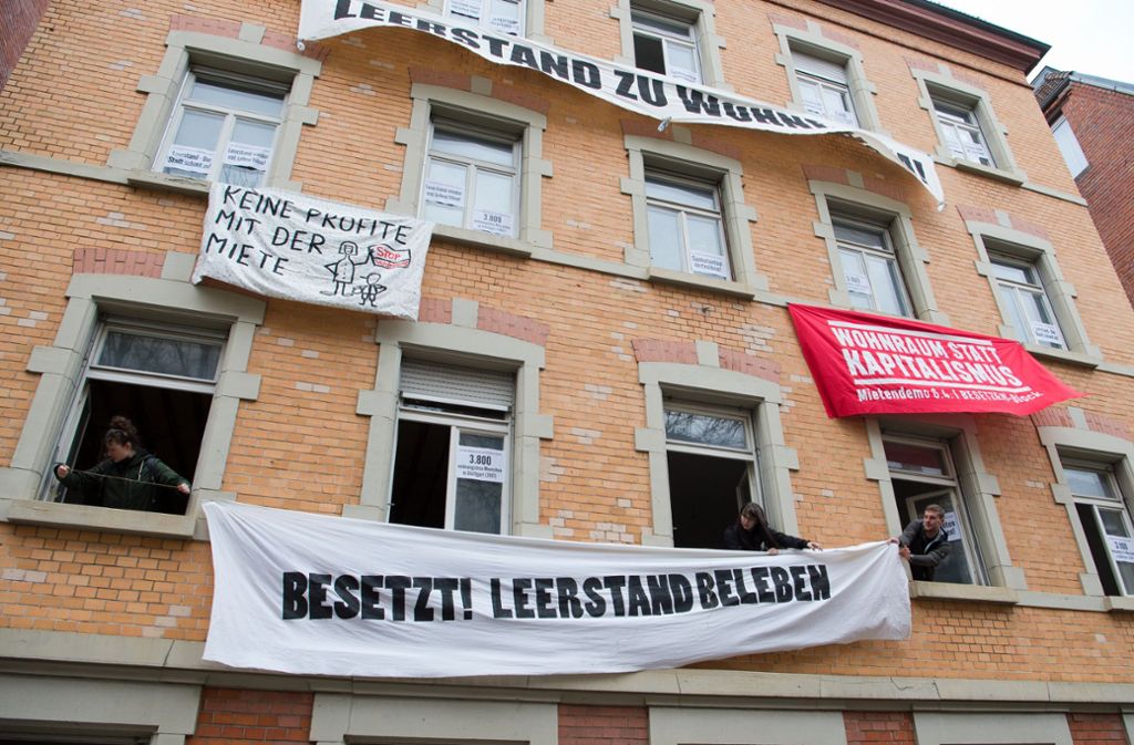 Drei Wochen lang war das Haus an der Forststraße besetzt. Foto: Lichtgut/Oliver Willikonsky