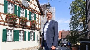 Marc Jongen hat sich Schillers Geburtsthaus als Treffpunkt ausgesucht. Foto: Factum/Granville