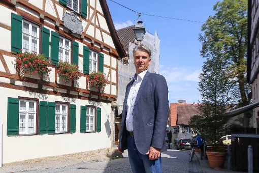 Marc Jongen hat sich Schillers Geburtsthaus als Treffpunkt ausgesucht. Foto: Factum/Granville