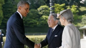 Kaiserpaar empfängt US-Präsidenten