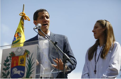 Oppositionspolitiker Juan Guaidó spricht in Venezuela. Foto: Getty Images South America