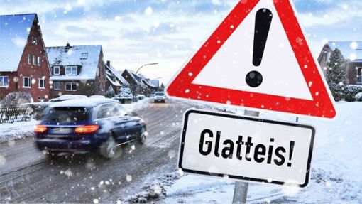 Wegen Glatteis ist es am Montag bei Rottweil in Baden-Württemberg zu mehreren Verkehrsunfällen gekommen. (Symbolbild) Foto: imago/Christian Ohde