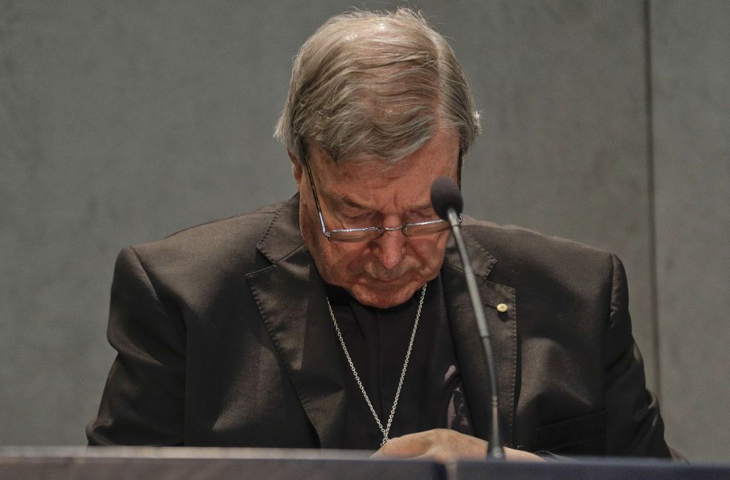 Holt ihn die Vergangenheit ein? Kardinal George Pell während der Pressekonferenz im Vatikan am 29. Juni 2017.