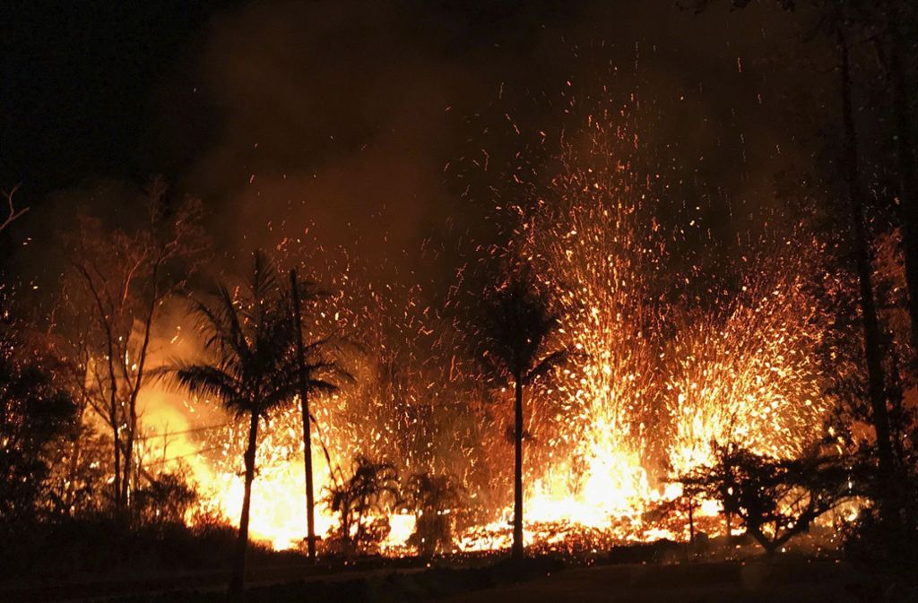 Auf Hawaii gab es nach einem Erdbeben einen Vulkanausbruch.