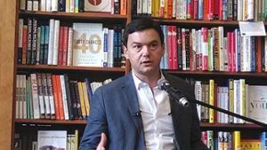 Thomas Piketty bei einem Vortrag in Cambridge Foto: Sue Gardner