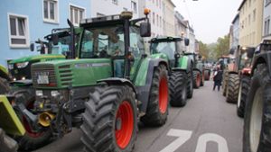 Die Landwirte machen mobil bei einer Demo in Stuttgart. Foto: 7aktuell.de/Andreas Werner