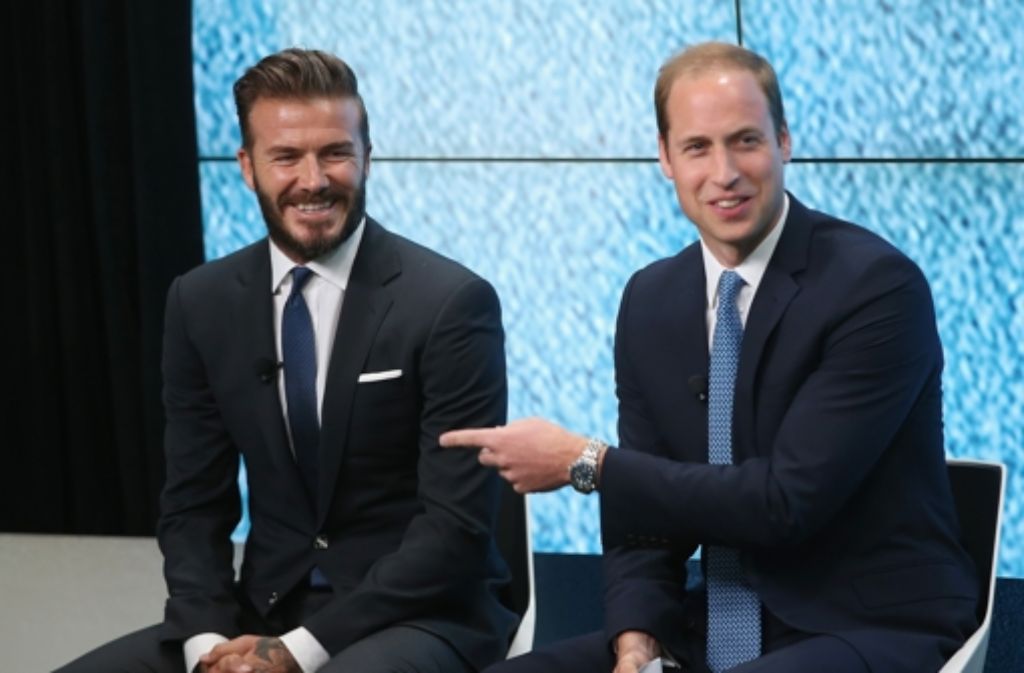 Prinz William (rechts) konnte Fußball-Legende David Beckham für seine Wohltätigkeitsorganisation United for Wildlife gewinnen.