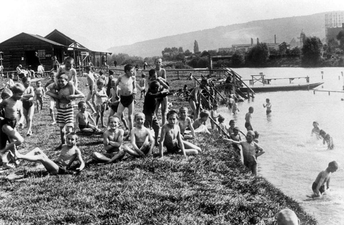 Baden im Neckar unweit vom Gaskessel: Das Foto ist um 1928 entstanden Foto: Archiv