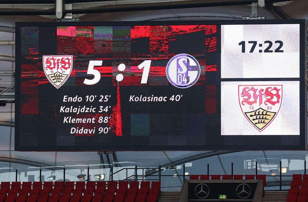 Ein schöner Anblick für jeden VfB-Fan: Das 5:1 gegen Schalke war vom Ergebnis her eine klare Sache.