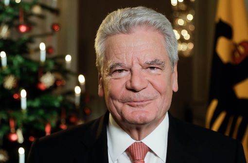 Bundespräsident Joachim Gauck ruft in seiner Weihnachtsansprache zu einem menschlichen Miteinander auf. Foto: AP Pool