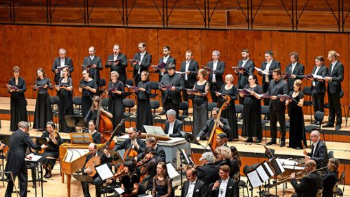 Die  Gaechinger Cantorey beim Konzert im Beethovensaal Foto: Holger Schneider