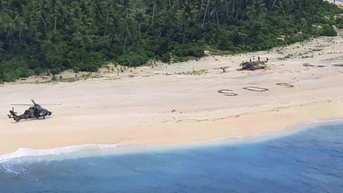 Verschollene zeichnen großes SOS in Sand – Rettung