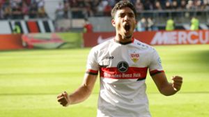 Neuzugang Omar Marmoush traf für den VfB bei seinem Pflichtspieldebüt und sicherte so den Punkt in Frankfurt. Foto: Pressefoto Baumann