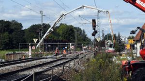 Trasse der Rheintalbahn noch bis Oktober gesperrt