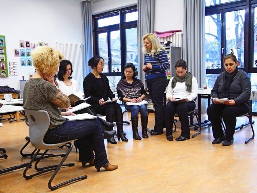 Migrantinnen können vormittags Deutschkurse belegen. Foto: Abt. Integration, Stadt Stuttgart