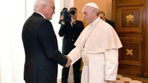 Bundespräsident Frank-Walter Steinmeier trifft Papst Franziskus. Foto: AFP/AP