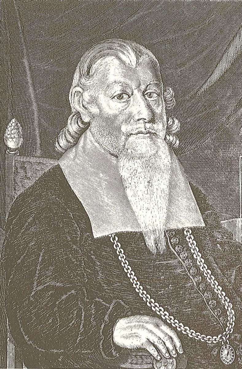 Bischof Peder Winstrup über einen zeitgenössischen Stich, der 1666 in einem seiner eigenen theologischen Werke gedruckt wurde.