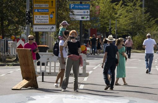 Das Fest Theo-mobil in Stuttgart hat einen Vorgeschmack auf eine autofreie Innenstadt geboten. Foto: Lichtgut/Leif Piechowski