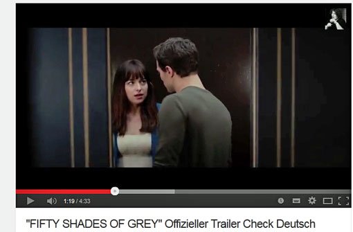 Diese Szenen aus dem Trailer von Fifty Shades of Grey gehen schon jetzt um die Welt. Der Film selbst wird ein echter Kassen-Knüller. Foto: Youtube/Screenshot SIR