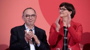 Neu gewählte SPD-Spitze: Norbert Walter-Borjans und Saskia Esken Foto: AFP/Axel Schmidt