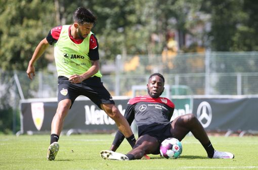 Nicolas Gonzalez (links) vom VfB Stuttgart bringt sich in der Premier League ins Gespräch. Foto: Baumann