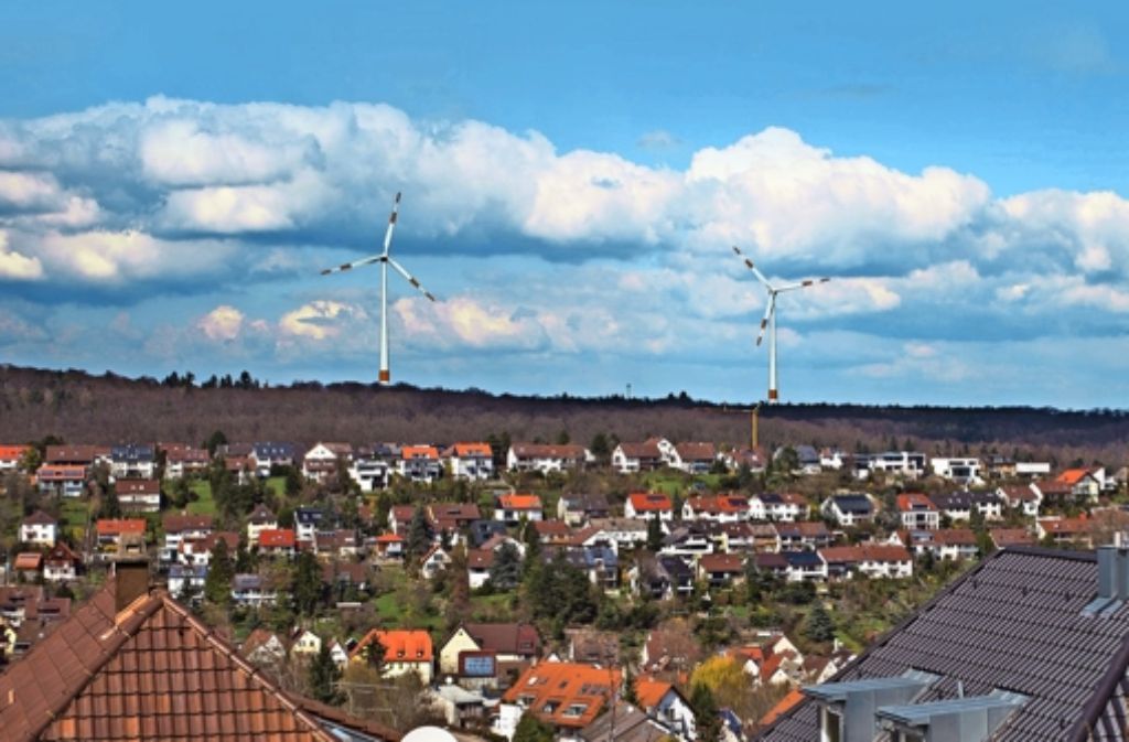 Windräder am Horizont gefallen nicht jedem Foto: Stadtwerke Stuttgart