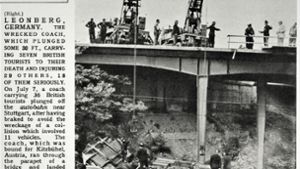Selbst in der britischen Presse wurde vor 60 Jahren über den schlimmen Unfall auf der Autobahn bei Leonberg berichtet. Foto: Einholz