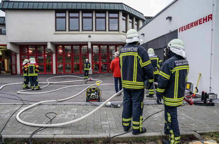 Brand in Waiblingen-Hohenacker: Feuer bei der Feuerwehr