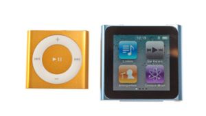 Der iPod Shuffle (links) und der iPod nano sind nicht mehr erhältlich. Apple hat die Produktion eingestellt. Foto: dpa-tmn