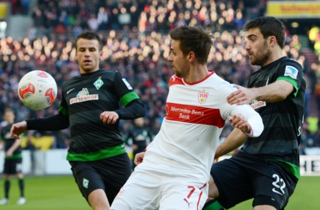 Gegen Tabellennachbar Werder Bremen kassierte der VfB Stuttgart mit 1:4 (0:1) die fünfte Niederlage in Folge.