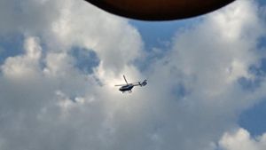 Eine Bürgerin  hat den Hubschrauber von ihrer Wohnung aus fotografiert. Foto: privat