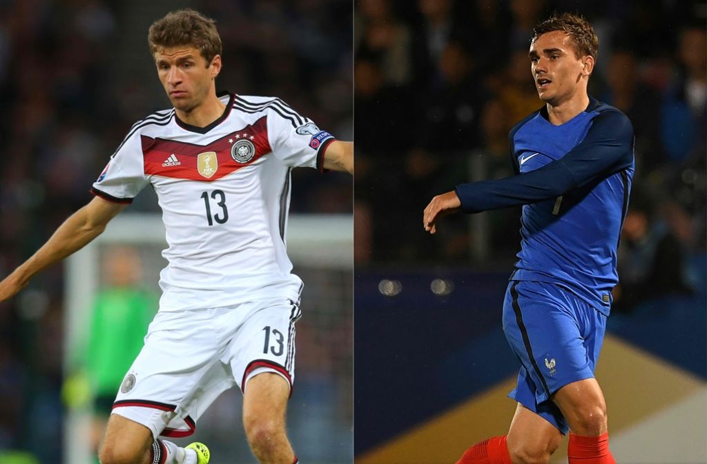 Thomas Müller und Antoine Griezmann – zwei der offensiven Protagonisten beim Halbfinale zwischen Deutschland und Frankreich.