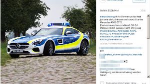 Mit diesem Instagram-Post von Mercedes AMG nahm die Verwirrung im Netz ihren Anfang. Foto: Screenshot SIR