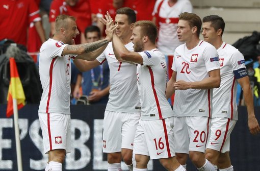 Polen hat den Einzug ins Viertelfinale der Fußball-EM geschafft. Foto: AFP